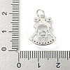 Rack Plating Brass Micro Pave Clear Cubic Zirconia Pendants KK-B093-24P-3