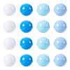 20Pcs 4 Colors Opaque Acrylic Beads MACR-TA0002-51A-2