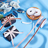 4 Rolls 4 Styles Sport Ball Theme Polyester Printed Grosgrain Ribbon OCOR-HY0001-19-4