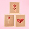 3 Sets 3 Styles Kraft Paper Greeting Cards AJEW-FS0001-28-9