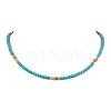 Synthetic Turquoise & Natural Carnelian Beaded Necklaces NJEW-TA00161-1