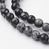 Natural Snowflake Obsidian Bead Strands G-G735-72-6mm-3