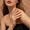 4Pcs 4 Styles Iron Three Loops Wire Wrap Bracelet Set BJEW-FI0001-19-6