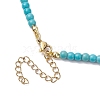 Synthetic Turquoise & Natural Carnelian Beaded Necklaces X1-NJEW-TA00161-5
