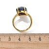 Hexagon Natural & Synthetic Gemstone Finger Rings RJEW-B113-02G-3