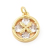 Real 18K Gold Plated Brass Glass Pendants KK-L209-098G-1