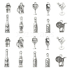 100Pcs 10 Styles Alloy Pendants TIBEP-CJ0002-43-1