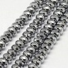 Electroplate Non-magnetic Synthetic Hematite Beads Strands G-J161-6x4mm-02-1