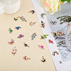 CHGCRAFT 48Pcs 24 Style Alloy Enamel Connector Charms ENAM-CA0001-76-5