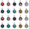 DICOSMETIC 60Pcs 10 Colors 303 Stainless Steel Rhinestone Charms STAS-DC0007-68-1