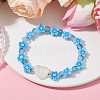 Handmade Flower Polymer Clay Stretch Bracelets BJEW-JB09825-01-4