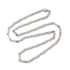 201 Stainless Steel Rectangle Bar Link Chain Necklace NJEW-Q316-01D-P-1
