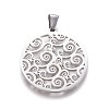 Non-Tarnish 304 Stainless Steel Pendants STAS-F219-01P-2