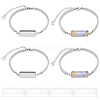 BENECREAT DIY Blank Rectangle Link Bracelet Making Kit DIY-BC0005-53-1