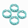 Spray Painted Alloy Cuff Rings RJEW-T011-29F-RS-1