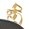 Textured Rhombus 304 Stainless Steel Finger Ring for Women RJEW-L126-09B-G-2