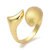 Rack Plating Brass Cuff Finger Rings for Women RJEW-C114-13E-G-1