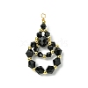 Imitation Austrian Crystal Beads with Eco-Friendly Copper Wire and Brass Beads Pendants PALLOY-JF03286-1