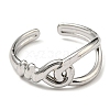 Non-Tarnish 304 Stainless Steel Cuff Ring for Women RJEW-F151-01P-2