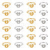 40Pcs 4 Styles Brass Ring Charm Connectors KK-TA0008-86-1