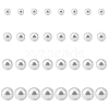 ANATTASOUL 16 Pairs 4 Size Plastic Imitation Pearl Stud Earrings with Steel Iron Pins EJEW-AN0003-89-1