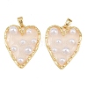 Rack Plating Brass & Epoxy Resin Pendants X-KK-C059-10A-G-1