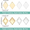 80Pcs 4 Styles Brass Charms KK-FH0003-80-2