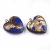 Assembled Bronzite and Lapis Lazuli Pendants G-T111-04A-2