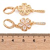 Brass Micro Pave Clear Cubic Zirconia Leverback Earrings EJEW-K300-24G-5