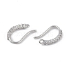 Brass Micro Pave Cubic Zirconia Earring Hooks KK-U008-15P-2