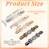 5Pcs 5 Colors Zinc Alloy with Crystal Rhinestone Cardigan Clips AJEW-AR0005-30-2