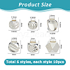 60Pcs 6 Styles Brass Spacer Beads KK-HS0015-38-2
