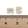 Brass Micro Pave Clear Cubic Zirconia Pendants KK-K351-46C-G-3