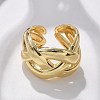 Brass Cuff Finger Rings RJEW-C120-14G-2