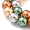 Electroplated Shell Pearl Beads Strands SHEL-F008-03B-02-3