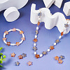 100Pcs 5 Colors Transparent Frosted Spray Painted Acrylic Beads FACR-TA0001-05-7