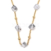 Golden Tone 304 Stainless Steel Boho Beaded Necklaces NJEW-A032-01G-02-1