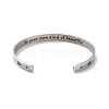 Non-Tarnish 304 Stainless Steel Open Cuff Bangle BJEW-G653-01P-05-2