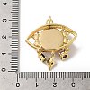 Evil Eye Rack Plating Brass Cubic Zirconia Pendants KK-G504-20G-02-3