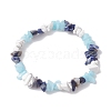 2Pcs Adjustable Natural Gemstone Braided Beads Bracelets & Stretch Bracelets Sets BJEW-JB10995-3