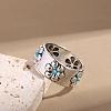 Retro Alloy and Turquoise Finger Rings FS-WGD8EB6-05-2