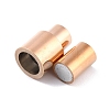 Ion Plating(IP) 304 Stainless Steel Magnetic Clasps with Glue-in Ends STAS-F276-04RG-3