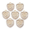 Valentine's Day Brass Micro Pave Cubic Zirconia Pendants KK-T060-02-1