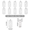 Unicraftale 10Pcs 10 Style 201 Stainless Steel Pendants STAS-UN0026-25-5