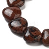 Natural Mahogany Obsidian Beads Strands G-B022-25C-3