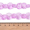 Electroplate Baking Paint Transparent Glass Beads Strands GL-CBA17FF-02-5