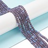 Half AB Color Plated Faceted Rondelle Glass Bead Strands EGLA-L007-F02-4mm-2