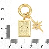 Brass Micro Pave Cubic Zirconia European Pendant Decorations CU-CBA65A7-01C-G-3