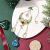 Christmas Brass Moon Hanging Ornaments HJEW-TA00210-2