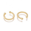 Brass Cuff Earrings X-EJEW-L244-02G-2